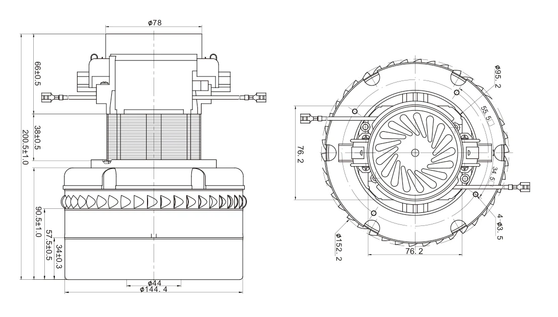XWBT95 Brushed Vacuum Cleaner Motor